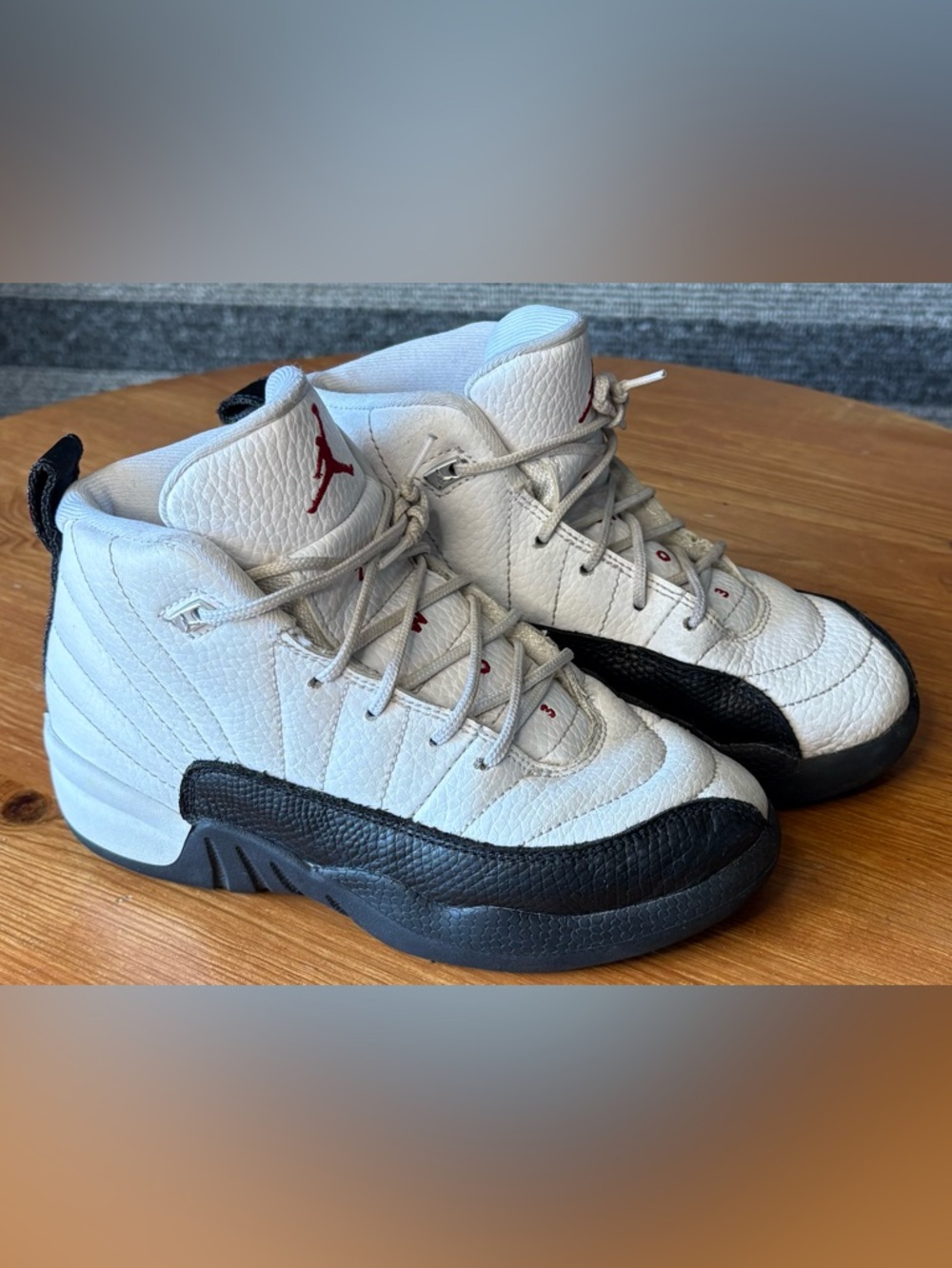 Jordan 12 Retro Taxi Flip Kids Sneakers Size 13C EUC